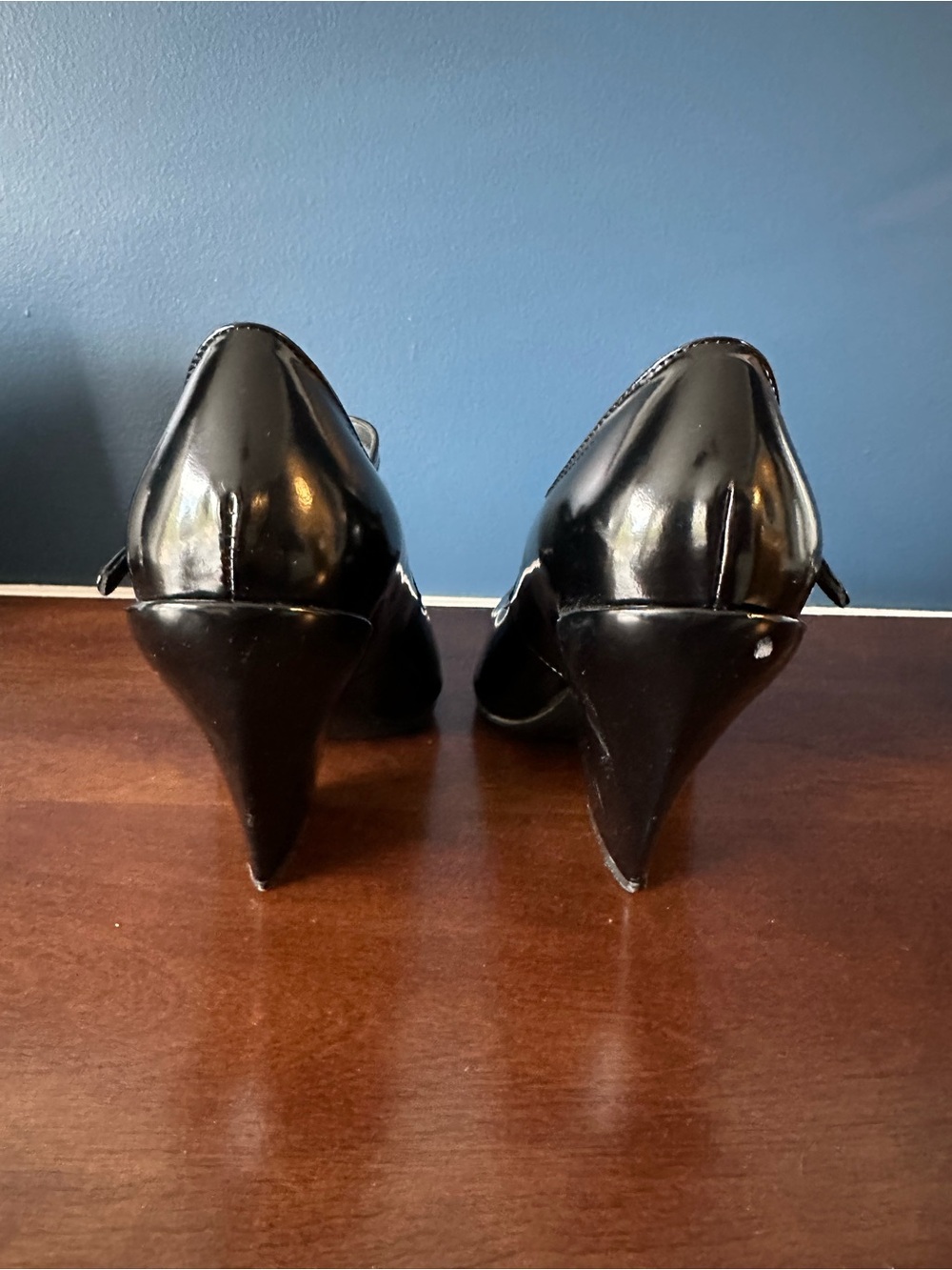 Prada Modellerie Black Spazzolato Leather Mary Jane Heels Size 39 - Picture 8 of 15